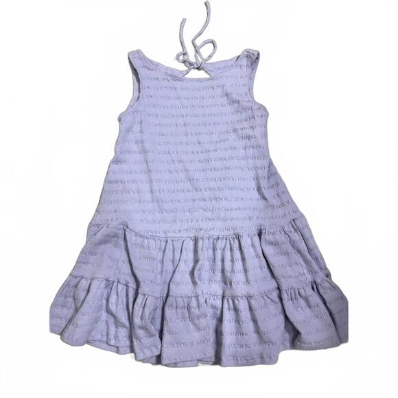 Anthropologie Lilac Textured Tiered Open-Back Sleeveless Mini Short Dress Size S - Picture 2 of 8